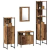 Image de vidaXL Ensemble de mobilier de Salle de Bain 4 pcs Bois Ancien, Set de Décoration de Salle de Bain Rustique, Meubles Pratiques, Armoire Chic, Solutions Gain de Place