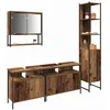 Image de vidaXL Ensemble de mobilier de Salle de Bain 4 pcs Bois Ancien, Ensemble de Salle de Bain Moderne, Meuble rectangulaire, Gain de Place, Rangement Minimaliste, Accessoires élégants
