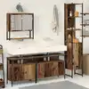 Image de vidaXL Ensemble de mobilier de salle de bain 4 pcs Bois Ancien