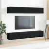 Image de vidaXL Ensemble meuble TV 4 pcs Chêne noir 100 x 30 x 30 cm