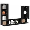 Image de vidaXL Ensemble Meuble TV 6 pcs Chêne Noir Bois d'ingénierie, Meuble de Salon Moderne, Meuble TV Mural rectangulaire, Console média Gain de Place, Meuble Pratique