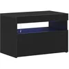Image de vidaXL Cabinet de Chevet Chêne Noir 60 x 35 x 40 cm Bois d'ingénierie, Table de Nuit Rustique, Design Moderne, Rangement Compact, Bois reconstitué, Fonction de Charge USB