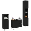 Image de vidaXL Ensemble de Meubles de Salle de Bain 3 pcs Chêne Noir, Rangement de Salle de Bain, Design rectangulaire, Meubles Modernes en Bois Durable, pour Un Espace stylé