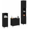 Image de vidaXL Ensemble de Meubles de Salle de Bain 3 pcs Chêne Noir, Ensemble de Meubles de Bain Moderne, Design rectangulaire, Solution de Rangement Minimaliste, Bois Durable.