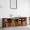 Image de vidaXL Buffet LED Bois ancien 202 x 37 x 67 cm Bois d'ingénierie