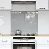 Image de vidaXL Protection de cuisine Gris clair 70 x 60 cm verre trempé