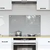 Image de vidaXL Protection de cuisine Gris clair 80 x 50 cm verre trempé