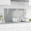 Image de vidaXL Protection de Cuisine Gris Clair 100 x 50 cm Verre trempé, Dosseret de Cuisine Moderne, Verre Résistant à la Chaleur, Élégante Mise à Niveau de Votre Espace, Panneau Protecteur Minimaliste