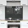 Image de vidaXL Protection de cuisine Gris foncé 80 x 60 cm verre trempé