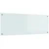 Image de vidaXL Protection de cuisine Blanc 110 x 40 cm verre trempé