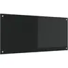 Image de vidaXL Protection de cuisine Noir 110 x 50 cm verre trempé