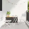 Image de vidaXL Chaise de jardin pliante 2 pcs Blanc 42 x 52 x 82 cm