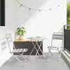 Image de vidaXL Ensemble bistrot 3 pcs Beige Acier