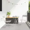Image de vidaXL Chaise de jardin pliante 2 pcs Beige 42 x 46 x 82cm Métal
