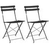 Image de vidaXL Chaise de Jardin Pliante 2 pcs Anthracite 42 x 46 x 82cm Métal, Chaise Pliante Moderne en métal, Design rectangulaire, mobilier extérieur Gain de Place, Assise Durable pour Le Jardin