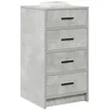 Image de vidaXL Buffet avec tiroir Gris béton 40 x 41 x 75 cm Bois d'ingénierie, Meuble de Salon, Buffet rectangulaire, Rangement stylé, Meuble Durable, Organisateur Pratique, décor Moderne, Finition Mate