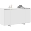 Image de vidaXL Buffet Blanc 135 x 41 x 69 cm Bois d'ingénierie, Buffet Moderne, Design rectangulaire, Bois, Solution de Rangement Fonctionnelle et Minimaliste pour Salon.