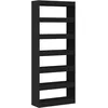 Image de vidaXL Bibliothèque Noir 80 x 30 x 198 cm Bois d'ingénierie, Bibliothèque rectangulaire Moderne et Durable, Rangement Sympa pour Le Salon, étagère déco à la Maison