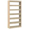 Image de vidaXL Bibliothèque Marron Bois d'ingénierie, Bibliothèque Rectangulaire Autoportante Moderne, Unité de Rangement Élégante, Étagère de Salon Stylée, Vitrine Contemporaine
