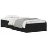 Image de vidaXL Cadre de lit Chêne Noir 90 x 200 cm Bois d'ingénierie, Lit de Rangement Tendance, Design rectangulaire Minimaliste, Bois d'ingénierie pour Chambre Moderne, Gain de Place