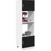 Image de vidaXL Armoire Suspendue Chêne Noir 60 x 57 x 207 cm Bois d'ingénierie, Armoire de Cuisine Moderne, Design rectangulaire, Grand Espace de Rangement, matériaux résistants, Style Contemporain