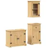 Image de vidaXL Ensemble de Meubles Salle de Bain 3 pcs Corona Bois pin Massif, Meuble de Salle de Bain, Meuble de Rangement de Toilette, Armoire de Salle de Bain