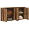 Image de vidaXL Buffet 2 pcs Bois Ancien 79 x 38 x 80 cm Bois d'ingénierie, Meuble d'appoint Moderne, rectangulaire, Rangement Durable, Design épuré, Organisateur élégant, Polyvalent