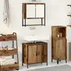 Image de vidaXL Ensemble de mobilier de salle de bain avec étagère 2 pcs Marron
