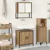 Image de vidaXL Ensemble de mobilier de salle de bain avec étagère 2 pcs Marron