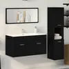 Image de vidaXL Ensemble de mobilier de salle de bain 3 pcs Chêne noir