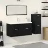 Image de vidaXL Ensemble de mobilier de salle de bain 4 pcs Chêne noir
