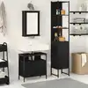 Image de vidaXL Ensemble de mobilier de salle de bain 3 pcs Chêne noir