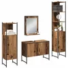 Image de vidaXL Ensemble de mobilier de Salle de Bain avec Porte 4 pcs Marron, Cabinet de Salle de Bain, Design Moderne, Solution de Rangement Durable, mobilier Gain de Place, système d'organisation