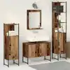 Image de vidaXL Ensemble de mobilier de salle de bain avec étagère 4 pcs Marron