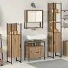 Image de vidaXL Ensemble de mobilier de salle de bain 4 pcs chêne artisanal