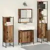Image de vidaXL Ensemble de mobilier de salle de bain avec porte 4 pcs Marron