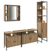 Image de vidaXL Ensemble de Meubles de Salle de Bain 4 pcs chêne Artisanal, Organisateur de Salle de Bain Moderne, Unité de Rangement Compacte, Essentials de Mobilier Minimaliste