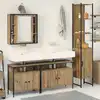 Image de vidaXL Ensemble de mobilier de salle de bain 4 pcs Chêne artisanal