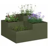 Image de vidaXL Cache-Pot de Jardin Vert Olive 100 x 100 x 48 cm Acier, Support de Plantes Robuste, métal, Jardin et terrasse, pour Affichage Moderne et décoration