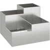 Image de vidaXL Cache-Pot de Jardin Argent 80 x 80 x 60 cm Acier Inoxydable, Support de Plantes Robuste, métal, Jardin et terrasse, pour Affichage Moderne et décoration