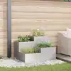 Image de vidaXL Cache-pot de jardin Argent 80 x 80 x 60 cm Acier inoxydable