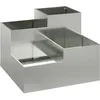 Image de vidaXL Cache-Pot de Jardin Argent 80 x 80 x 60 cm Acier galvanisé, Support de Plantes Robuste, métal, Jardin et terrasse, pour Affichage Moderne et décoration