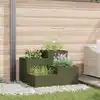 Image de vidaXL Cache-pot de jardin Vert olive 100 x 100 x 60 cm Acier