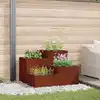 Image de vidaXL Cache-pot de jardin Rouillé 100 x 100 x 60 cm Acier patiné