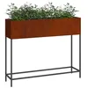 Image de vidaXL Bac de Jardin surélevé Rouillé 100 x 26 x 82 cm Acier, Support de Plantes Robuste pour Jardin et terrasse, planteur surélevé, Essentiel pour l'extérieur, déco Nature