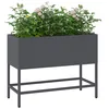 Image de vidaXL Bac de Jardin surélevé Anthracite 60 x 26 x 45 cm Acier