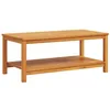 Image de vidaXL Table d'appoint Marron 110 x 55 x 45 cm Bois d'Acacia Massif, Table d'appoint Moderne pour Salon, Bois Acacia résistant, Meuble Fonctionnel, Surface compacte pour la Maison