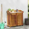 Image de vidaXL Armoire de jardin avec étagère Naturel 78 x 36,5 x 78 cm