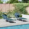 Image de vidaXL Transat 2 pcs Vert 58 x 188 x 77cm Polyester