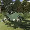 Image de vidaXL Tente Teepee 3 personnes Vert et gris 600 x 600 x 347 cm